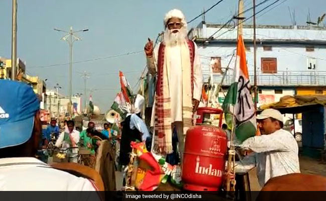 Congress Worker On Bullock Cart Questions People About Fuel Price Hike