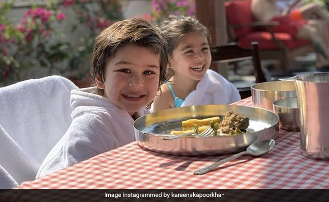 तैमूर अली खान और इनाया खेमू डाइनिंग टेबल पर कर रहे थे नाश्ता, करीना कपूर ने शेयर की Photo