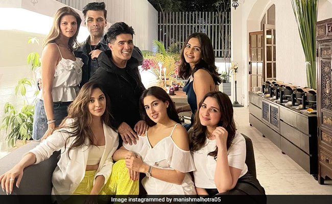 Sara Ali Khan, Kiara Advani, Parineeti Chopra, Rakul Preet Singh And Karan Johar At Manish Malhotra's House Party