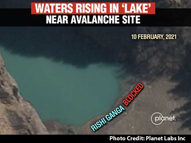 Satellite Pics Show "Dangerous" Lake Formed By Uttarakhand Avalanche