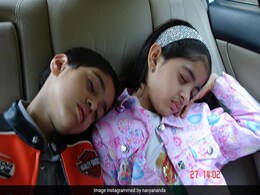 Don't Wake Little Navya Naveli And Agastya Nanda In This Epic Throwback Don't Wake Little Navya Naveli And Agastya Nanda In This Epic Throwback