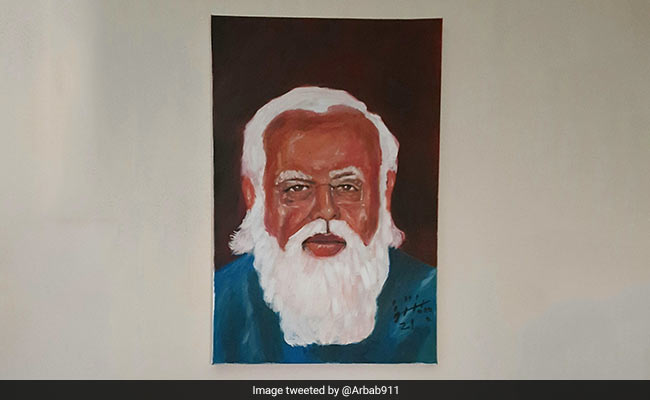 अफगानिस्तान के पेंटर ने बनाई PM Modi की तस्वीर, मोदी बोले- 'अफ़ग़ान-हिंद दोस्ती जिंदाबाद'