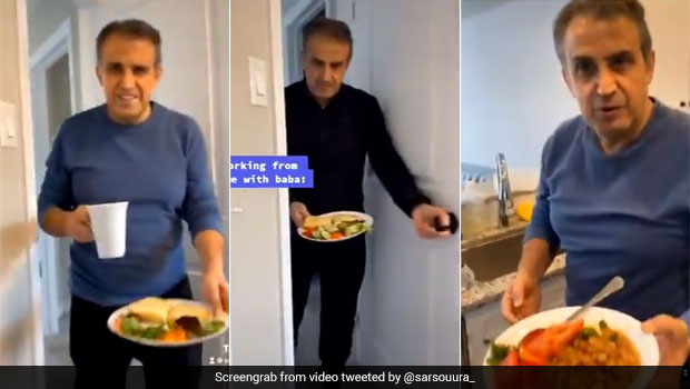 Adorable Video Of Dad Bringing Food For Daughter Working From Home Is Going Viral