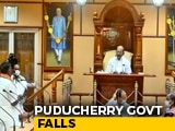 Video : Congress Loses Power In Puducherry, V Narayanasamy Resigns, Blames BJP