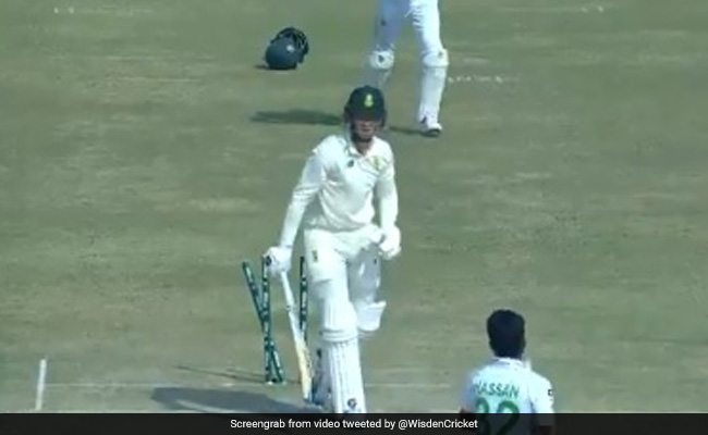 PAK vs SA 2nd Test: हसन अली ने फेंकी गजब की गेंद, बोल्ड होने के बाद गेंदबाज को देखने लगा बल्लेबाज..देखें Video