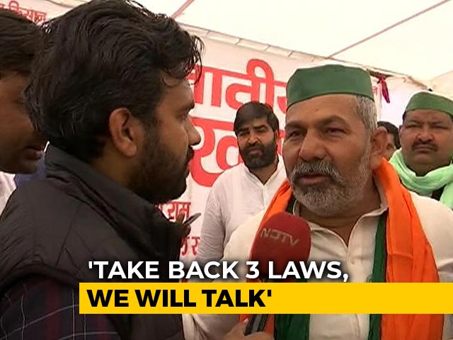 "Take Back Laws, We Will Talk": Farmers' Leader Rakesh Tikait