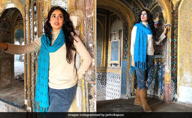 In A Pretty Scarf And Boots, Janhvi Kapoor's Winter Style Is Cosy And Chic