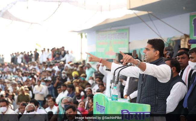 Sachin Pilot Seeks Withdrawal Of Cases Against Farmers At <i>Mahapanchayat</i>