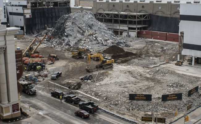 Former Trump Plaza Hotel and Casino Demolished In Atlantic City