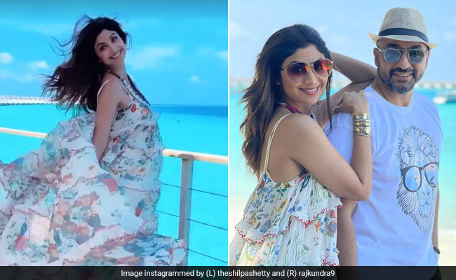 Shilpa Shetty Frolics In A Floral Dress On Vacation In The Picturesque Maldives