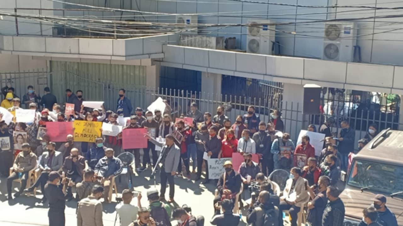 Students Protest Outside Mizoram Public Service Commission In Aizawl, Demand Recruitment Reforms