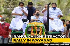 Rahul Gandhi Leads Tractor Rally In Kerala To Protest Against Farm Laws Rahul Gandhi Leads Tractor Rally In Kerala To Protest Against Farm Laws
