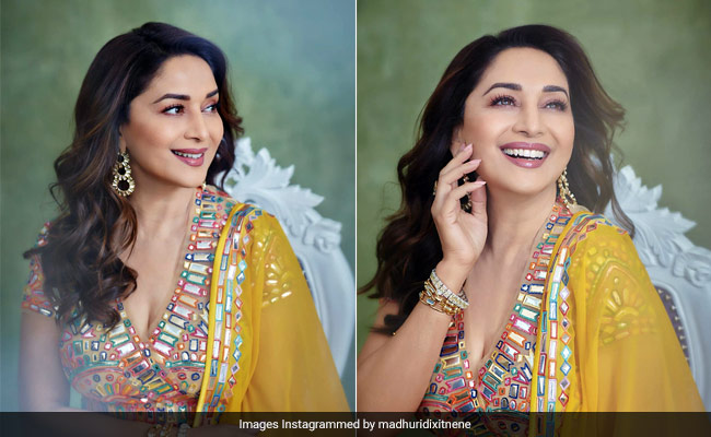 Madhuri Dixit Is A Ray Of Sunshine In A Bright Yellow Ethnic Outfit