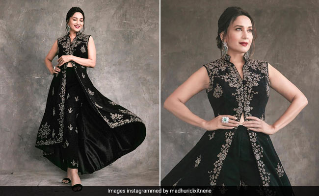 Madhuri Dixit Is The Black Magic Woman Of Our Dreams In A Stunning Outfit