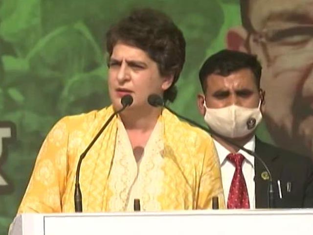 "Government Will Back Down": Priyanka Gandhi At Farmers' Mega Meet In UP