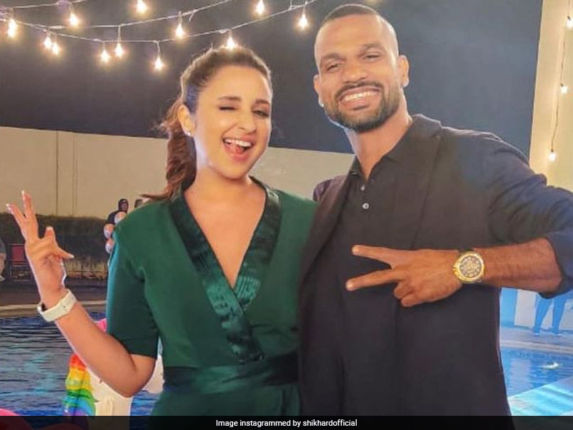 Shikhar Dhawan Poses With Bollywood Actress Parineeti Chopra While Shooting Together, Thanks Her For "A Superb Time"