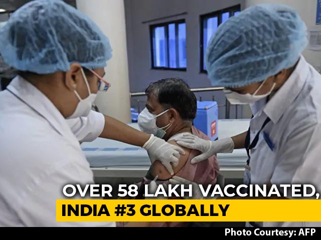 58 Lakh Get Coronavirus Vaccine Shots In India, 3rd Highest After US, UK