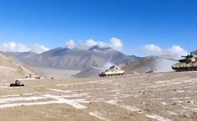 Watch: First Video Of Indian, Chinese Tanks Disengaging In Ladakh