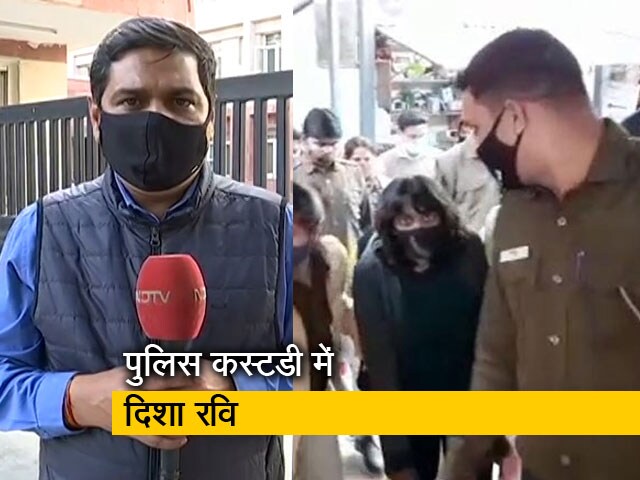 टूलकिट मामले में दिशा रवि को 1 दिन की पुलिस कस्टडी