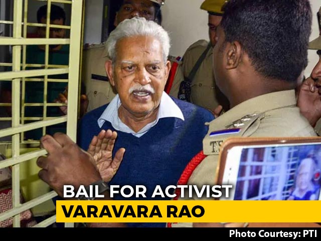 Poet-Activist Varavara Rao, 81, Granted Bail In Bhima Koregaon Case