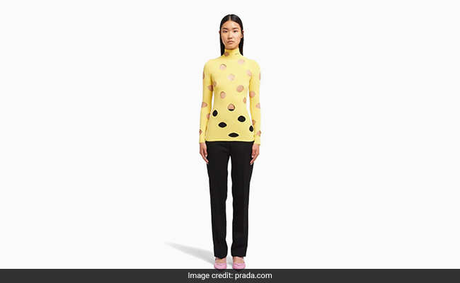 Prada's Yellow Sweater With Holes Reminds Twitter Of Swiss Cheese