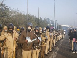 Delhi Police's New Armour After Facing Swords In Farmer Protests Delhi Police's New Armour After Facing Swords In Farmer Protests