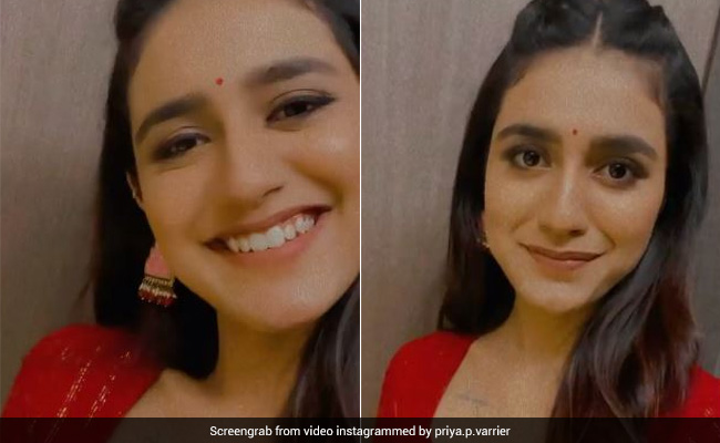 प्रिया प्रकाश वारियर के माथे की लाल बिंदी और मुस्कान ने जीता फैंस का दिल, बोले- एक्सप्रेशन क्वीन...देखें Video