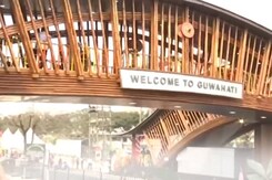 Foot Overbridge Designed With Bamboo Inaugurated in Guwahati Foot Overbridge Designed With Bamboo Inaugurated in Guwahati
