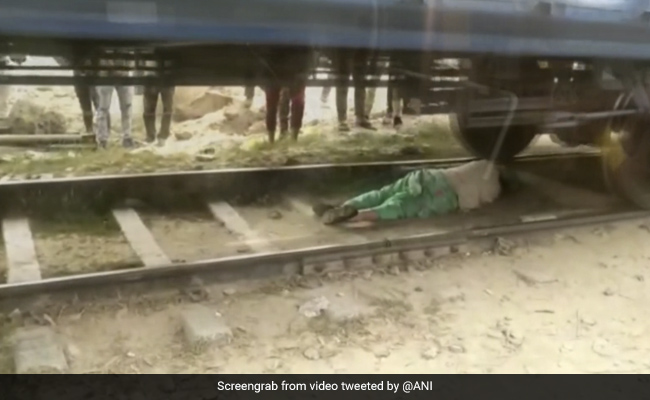Watch: How Woman Escaped Being Crushed Under Moving Train In Haryana