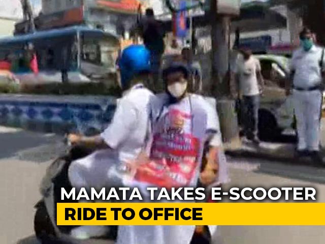 After Tejashwi Yadav's Tractor Ride, Mamata Banerjee's Scooter Spin