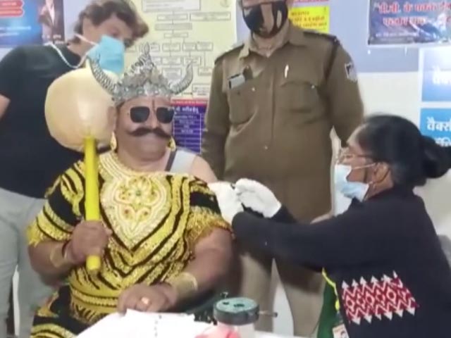 Man Dressed As 'Yamraj' Gets Vaccinated, Spreads Awareness