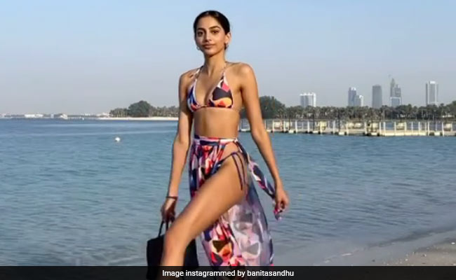 Banita Sandhu's Throwback Beach Look Makes A Case For Printed Bikinis