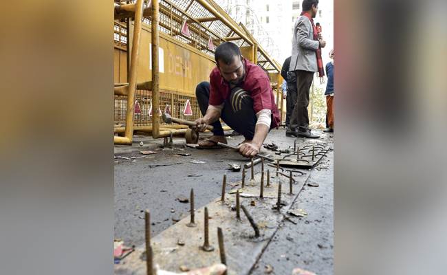 Nails Not Removed, Just "Repositioned": Cops On Farmer Protest Site Video