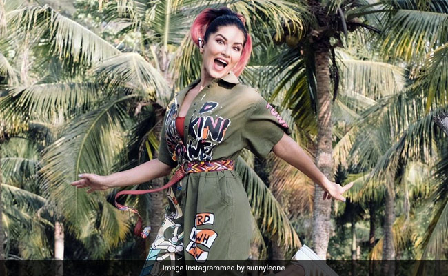 Sunny Leone Gives Us Monday Lessons In A Quirky Printed Jumpsuit