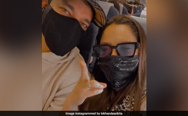 Ahead Of Valentine's Day, Ankita Lokhande And Boyfriend Vicky Jain Fly Out Of Mumbai