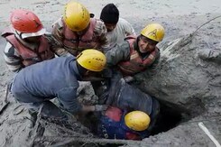 Man Rescued From Tunnel After Uttarakhand Glacier Breaks Man Rescued From Tunnel After Uttarakhand Glacier Breaks