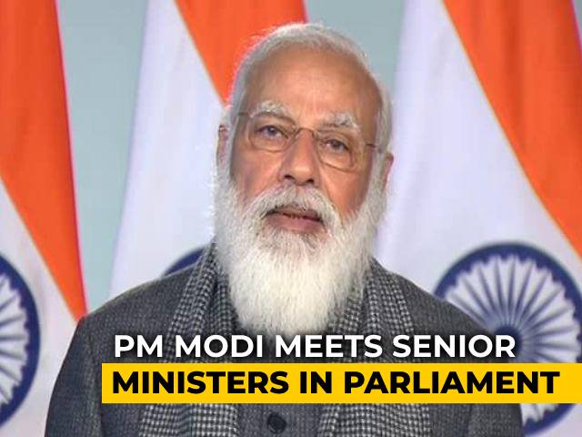 PM Modi Holds Meeting With Amit Shah, Other Ministers In Parliament