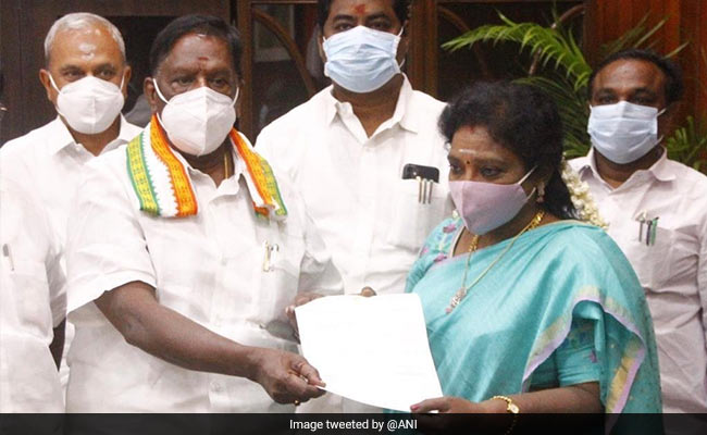 Congress Loses Power In Puducherry, V Narayanasamy Resigns, Blames BJP