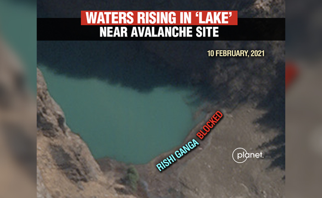 Satellite Pics Show "Dangerous" Lake Formed By Uttarakhand Avalanche