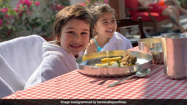 Kareena Kapoor Khan Shares Cute Pic Of Taimur And Inaaya Sharing Poolside Brunch