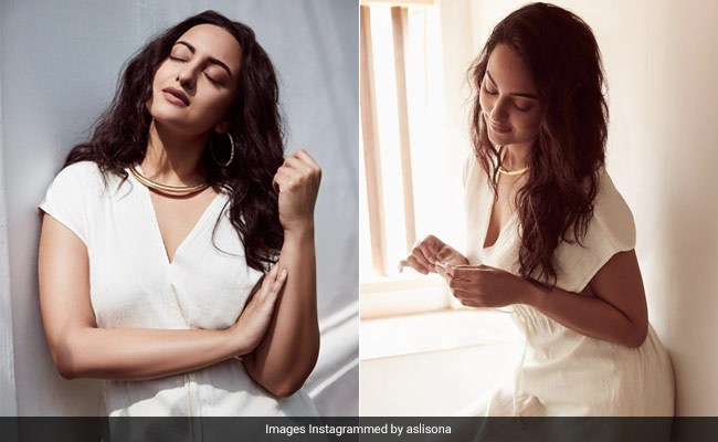 Sonakshi Sinha&rsquo;s Minimal Monday Style Is Complete In A Serene White Dress
