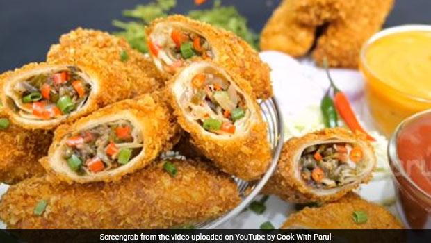 Quick Snack: How To Make Kurkure Veg Spring Rolls At Home