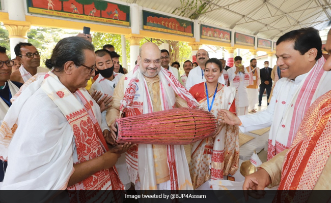 Amit Shah Attacks Opposition From Birthplace Of Assam's Socio-Religious Icon
