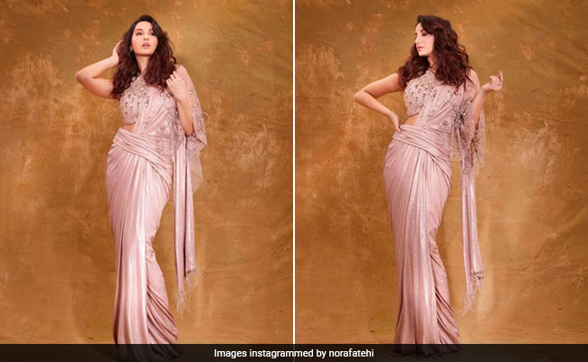 Dazzling In A Concept Saree, Nora Fatehi Is A Sight To Behold