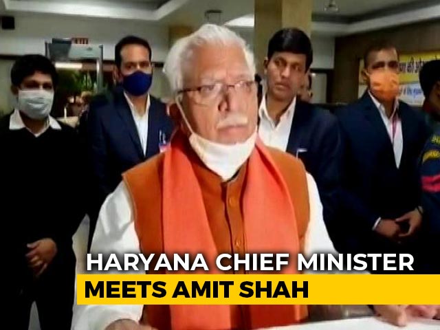 Haryana Chief Minister Meets Amit Shah, Hardens Stand Against Protesters