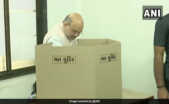 Gujarat Civic Polls: Amit Shah Casts His Vote In Ahmedabad