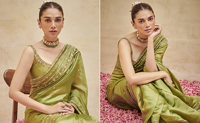 Aditi Rao Hydari Nails Spring Fashion In A Beautiful Organza Saree