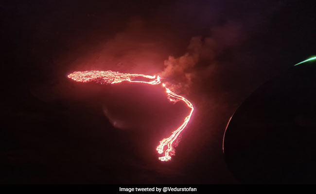 Icelandic Volcano Erupts Near Capital, Lights Up Night Sky. Watch