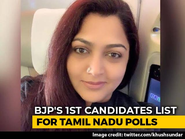 Actor Khushbu Sundar In BJP's 1st List Of Candidates For Tamil Nadu Polls
