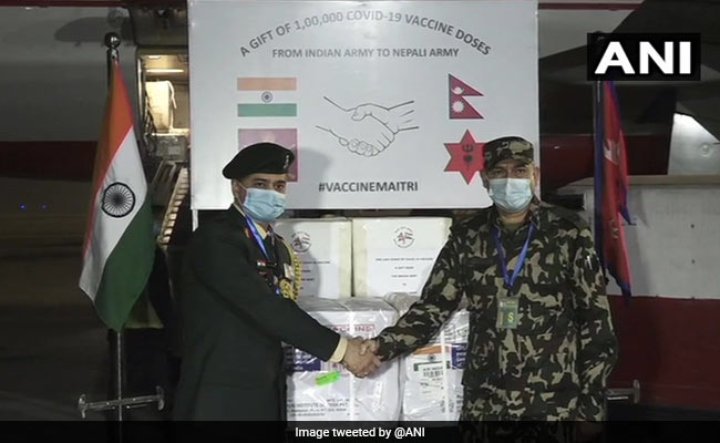 India Gifts 1 Lakh Covid Vaccine Doses To Nepal Army